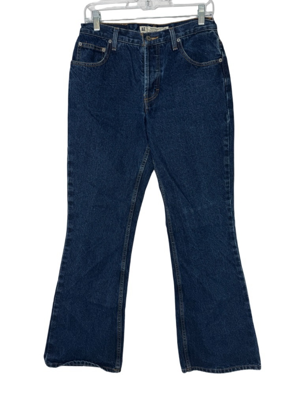 Vintage American Eagle Dark Wash Bootcut Jeans Y2K 90s Button Fly Cotton Denim